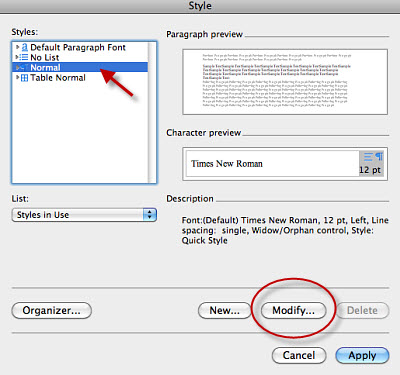 cant adjust line spacing in word for mac 2011